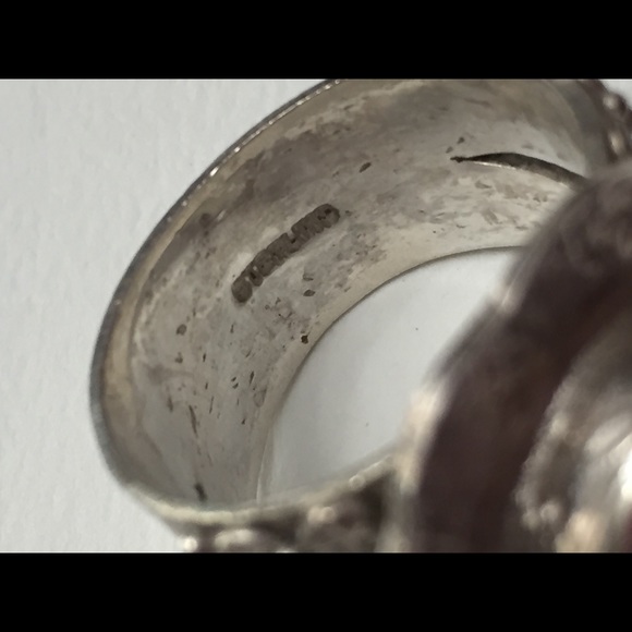 EUC Handmade 925 Sterling Silver Pave Pearl Ring! - Picture 4 of 7